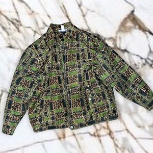 Vintage Anna and Frank silk animal print coat.